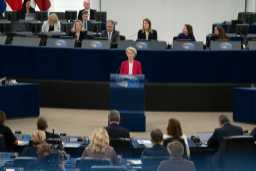 Members of the European Parliament, and Presidents Costa and von der Leyen debate the future of Europe’s security and strengthening EU defence capabilities in March 2025.. Photo: CC-BY-4.0: © European Union 2025 – Source: EP