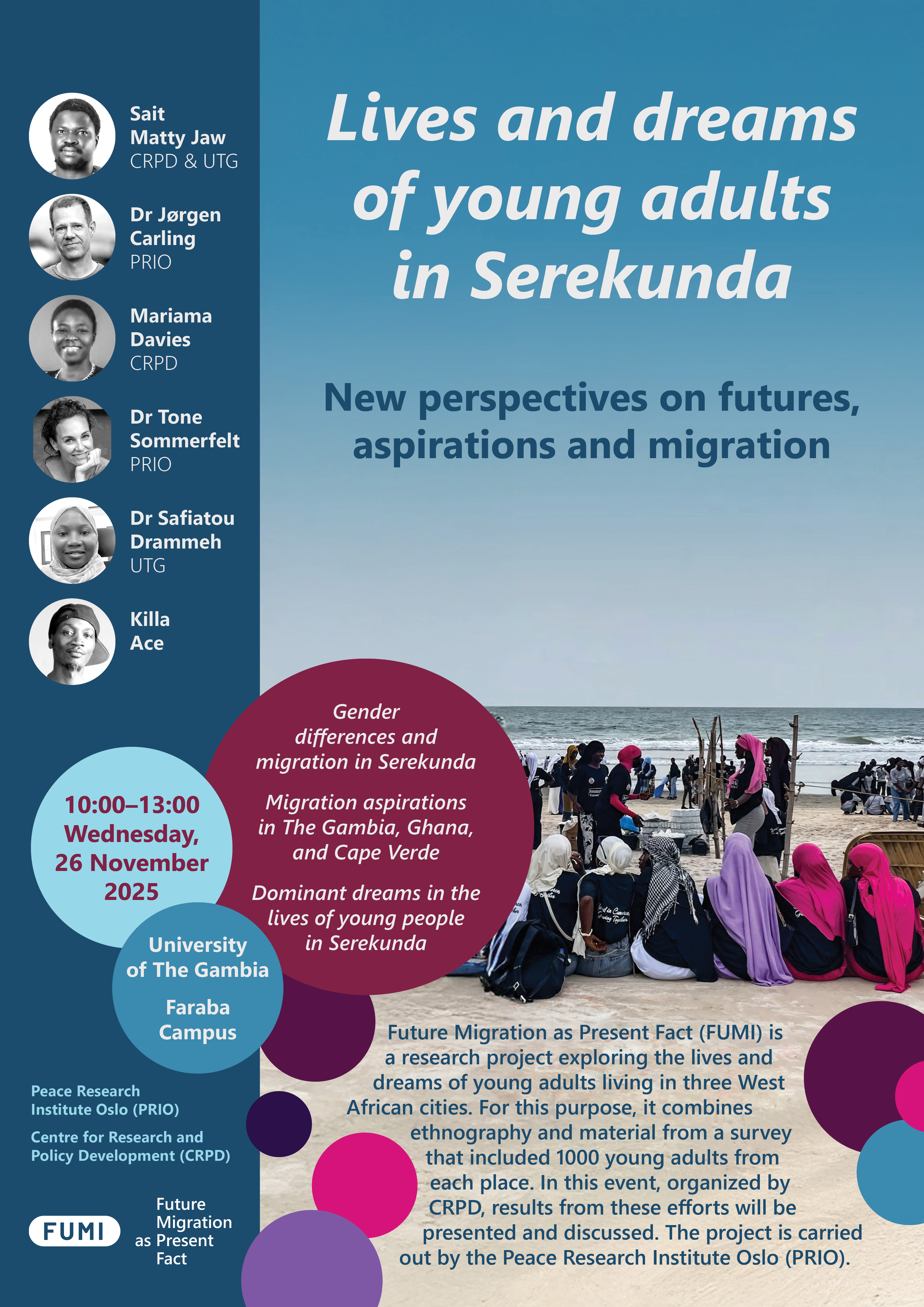 FUMI seminar, Gambia 2025. Illustration: Jørgen Carling