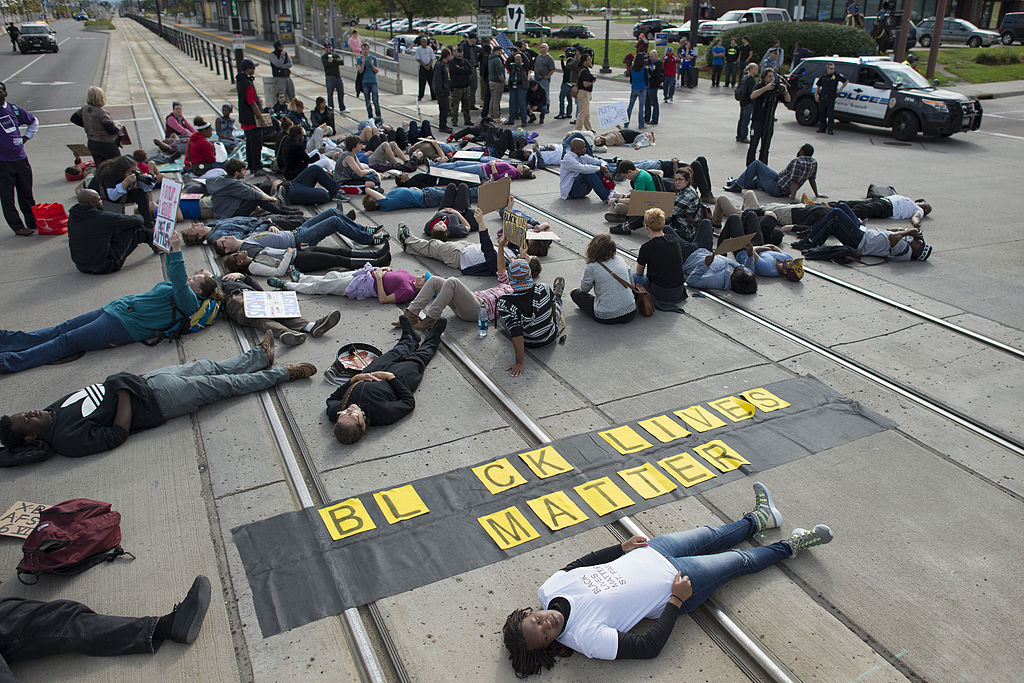 Black Lives Matter protest against St. Paul police brutality, 2015. Fibonacci Blue / CC BY 2.0 / Flickr