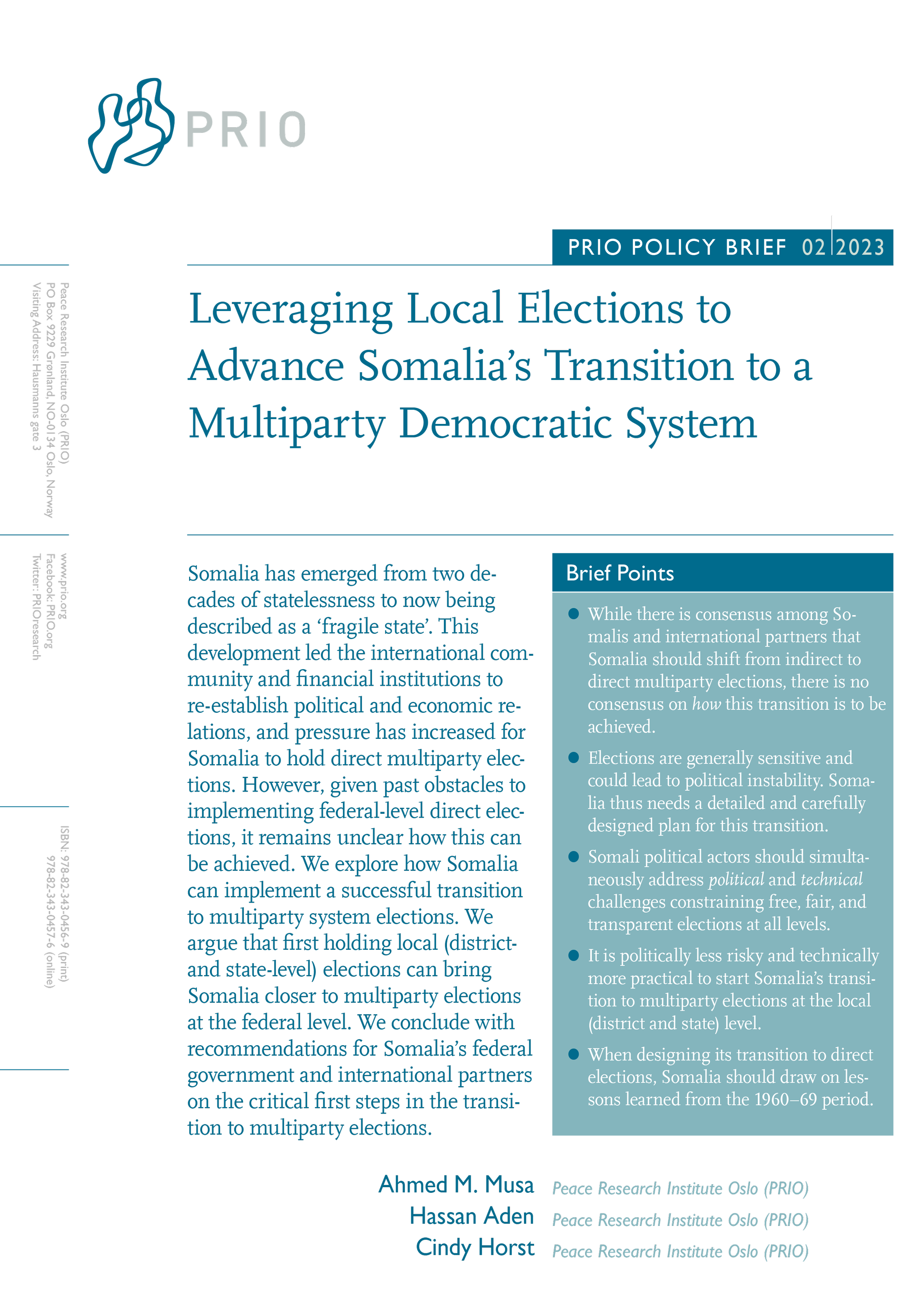 Front cover of publication