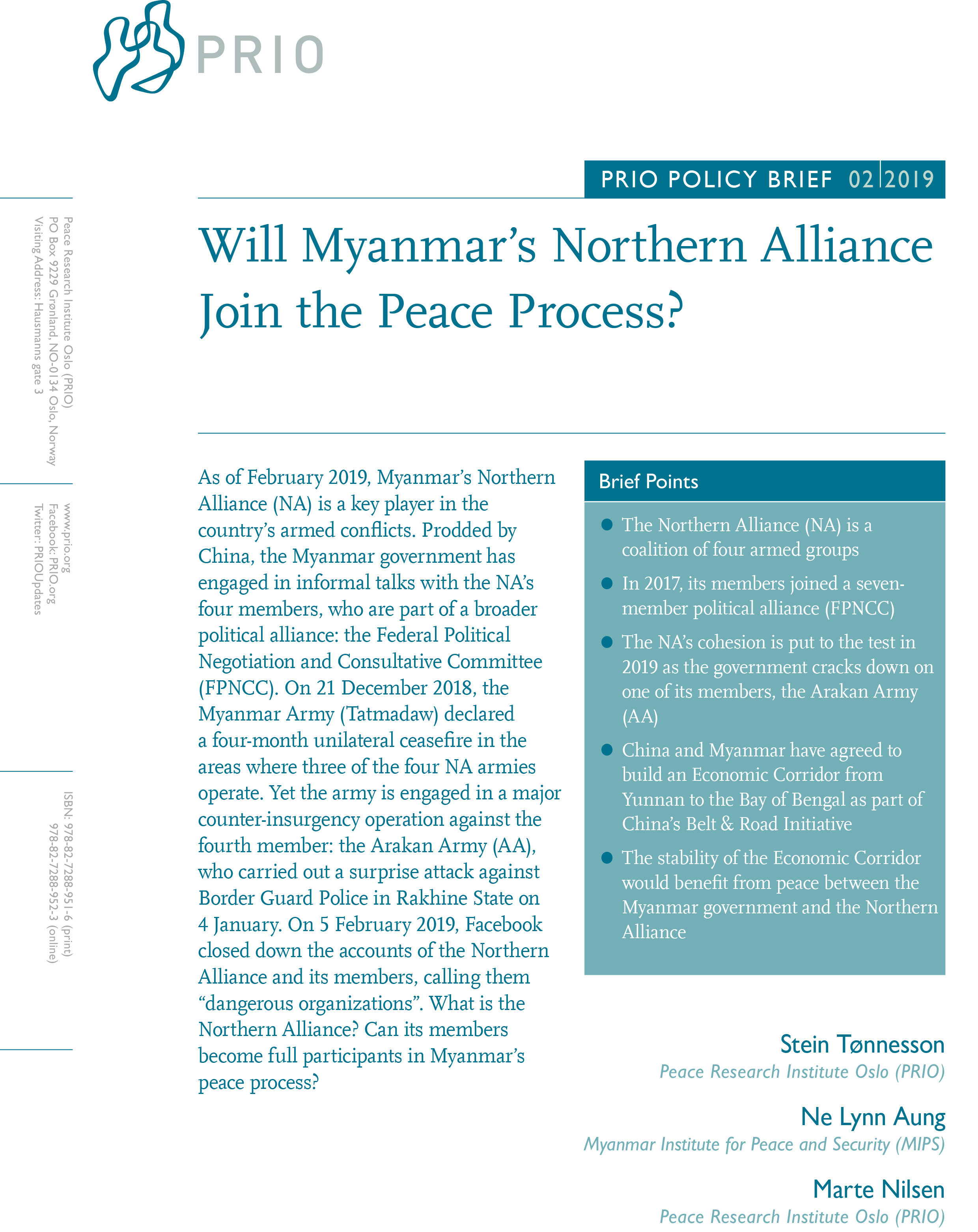 Will Myanmar s Northern Alliance Join the Peace Process Peace