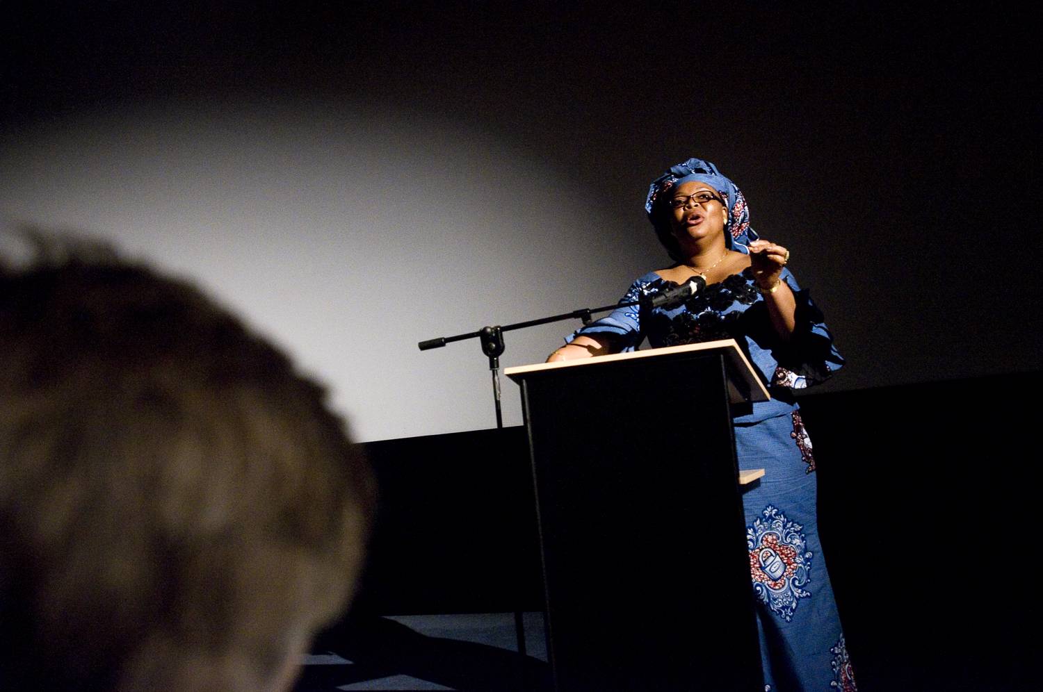 Nobel Laureate Leymah Gbowee talking at PRIO seminar in her honour. Photo: Haakon Jamtli Kristiansen