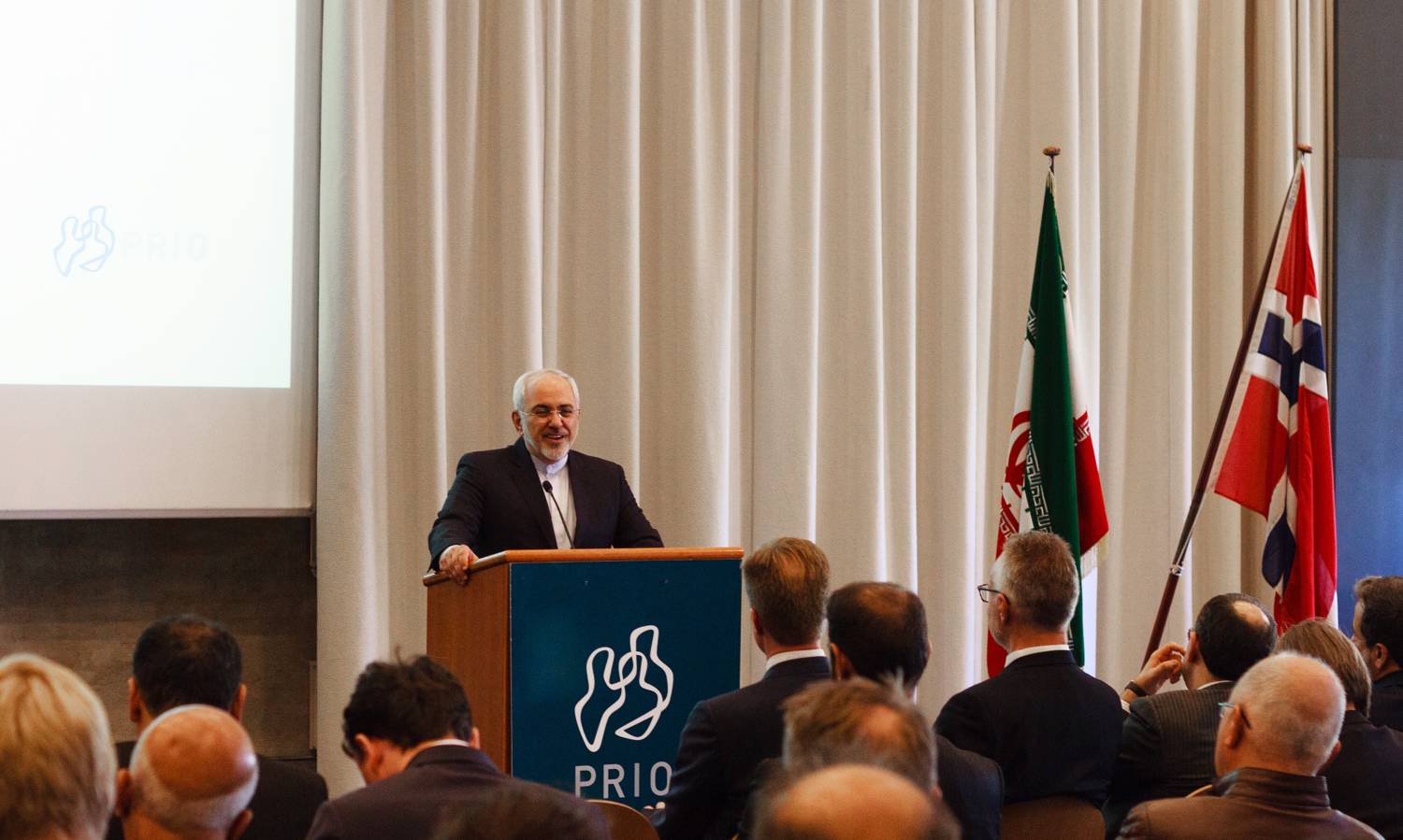 JCPOA and New Opportunities for Iran-Norway Relations. Reflections by Foreign Ministers Javad Zarif and Børge Brende. Seminar at PRIO in June 2016. Martin Tegnander / PRIO