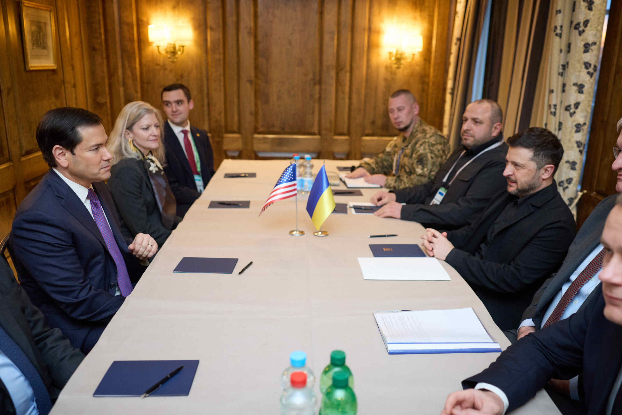 Zelenskyy held a meeting with U.S. Secretary of State Marco Rubio on the sidelines of the Munich Security Conference (MSC)  on February 14, 2026. Photo: Ukranian Presidency/Anadolu via Getty Images