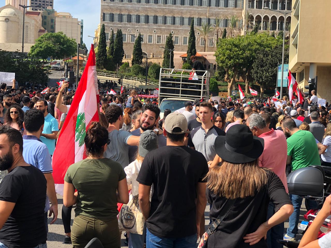 Protests in Beirut, 2019. Photo Shahen books - CC BY-SA 4.0.