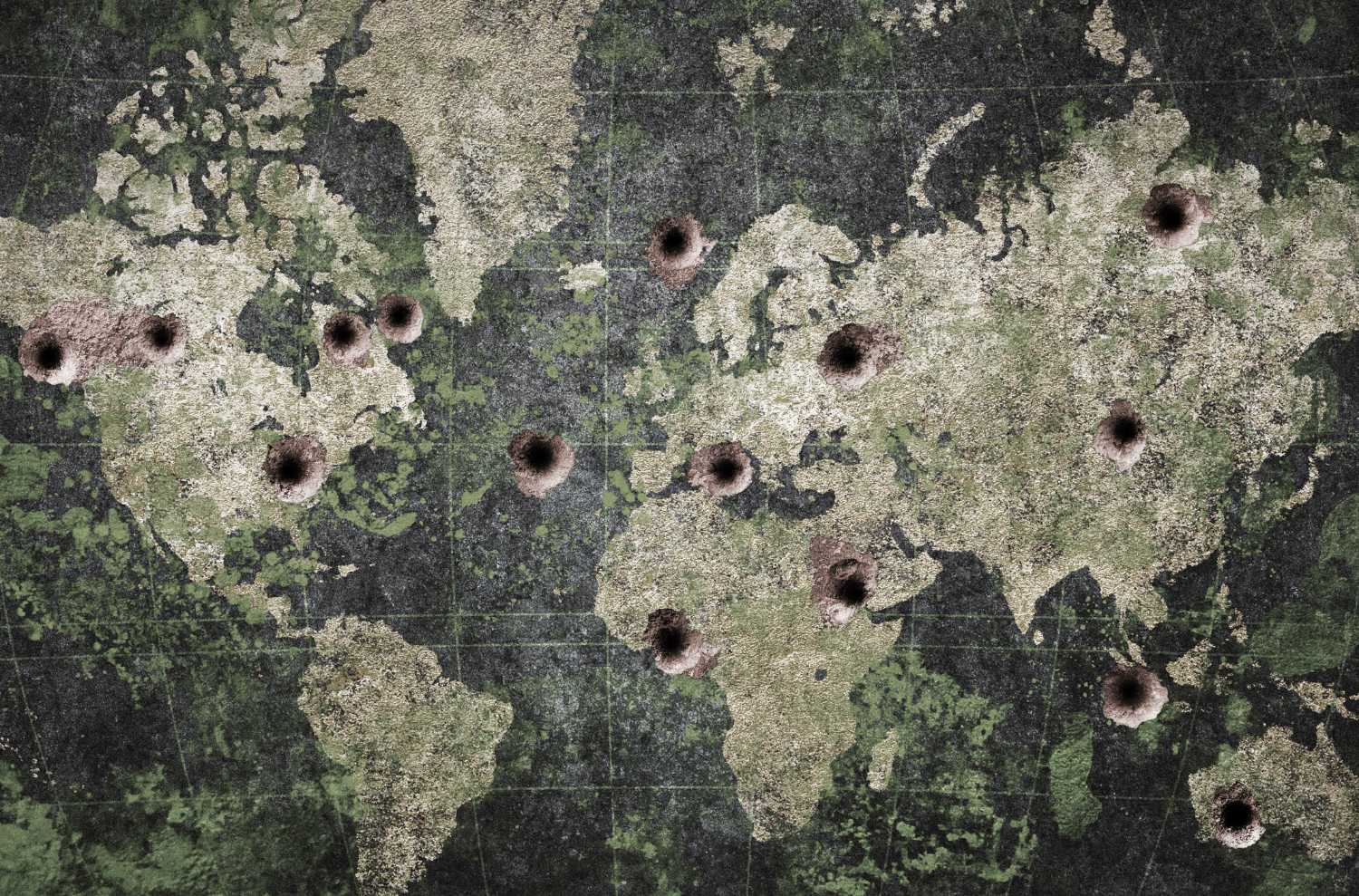 A wall with bullet holes. Photo: Getty Images