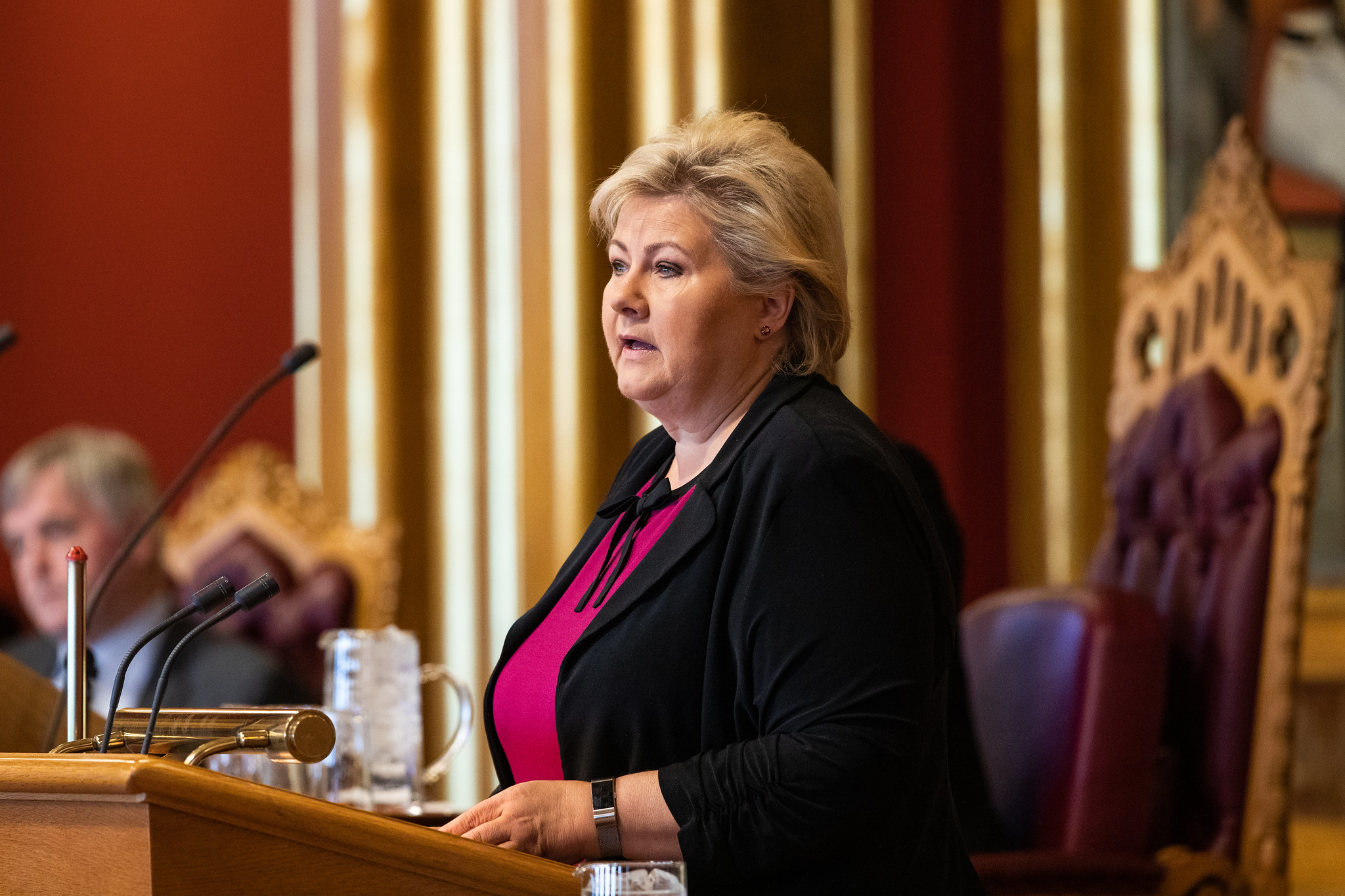 Erna Solberg in October 2019. Stortinget