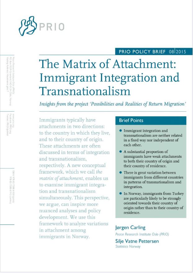 Front cover of publication. PRIO