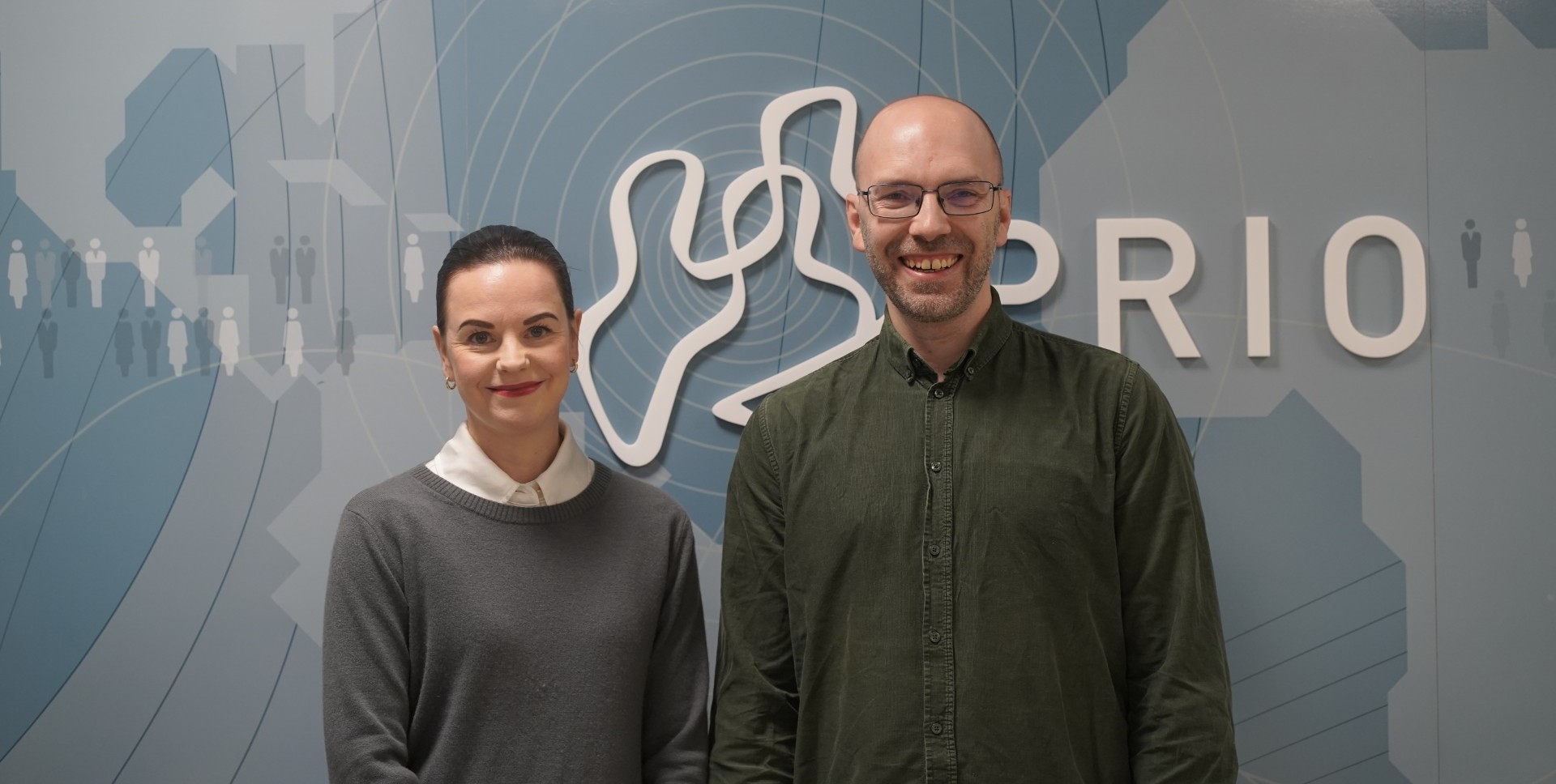 PRIO researchers Stine Bergersen and Jørgen Jensehaugen. Photo: PRIO