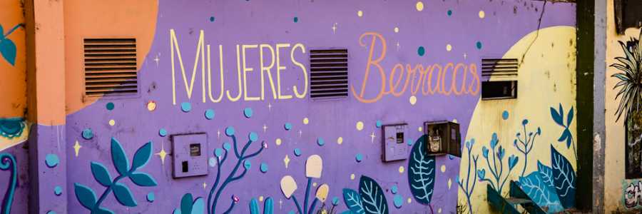 ’Mujeres Berracas’ murial in a small rural town near a local market in Boyacá, Colombia. This is a colloquial expression that means brave, determined, hardworking, and resilient women. December 28, 2022. Photo: Juan Diego Duque Salazar