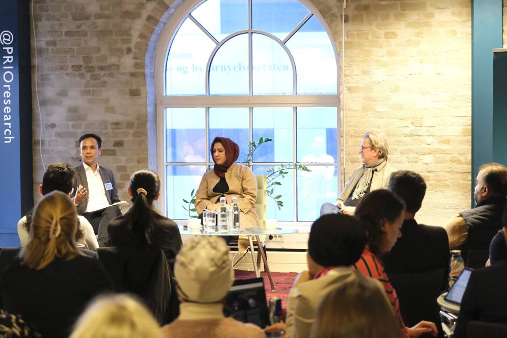 From the left: Mustafa Himmati, Madina Mahboobi and Terje Watterdal.