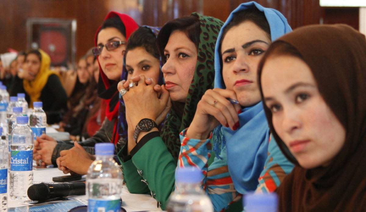 Afghan women journalists. Photo: UN Photo