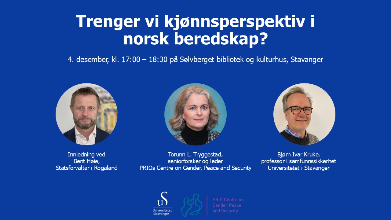 Trenger vi kjønnsperspektiv i norsk beredskap?. Photo: UiS