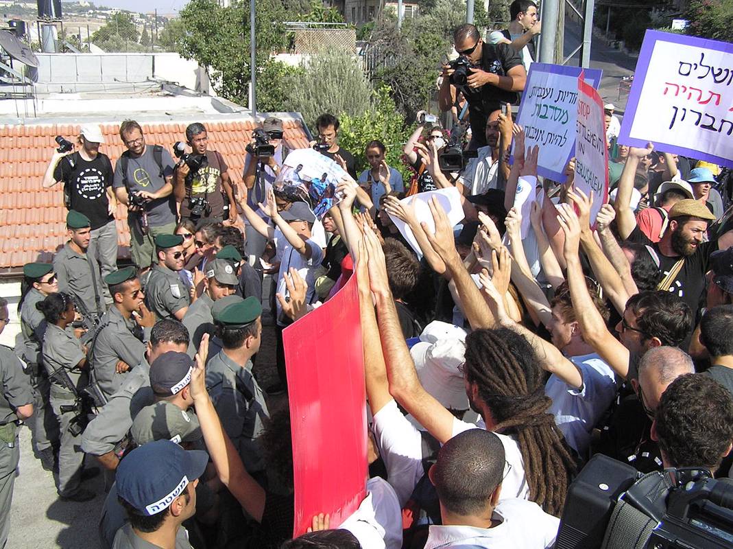 Demonstration in Sheikh Jarrah. Photo: Wikimedia Commons