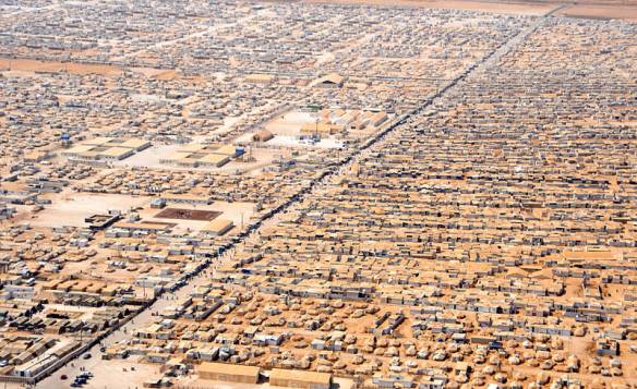 Zaatari Refugee Camp located 10 km east of Mafraq, Jordan.