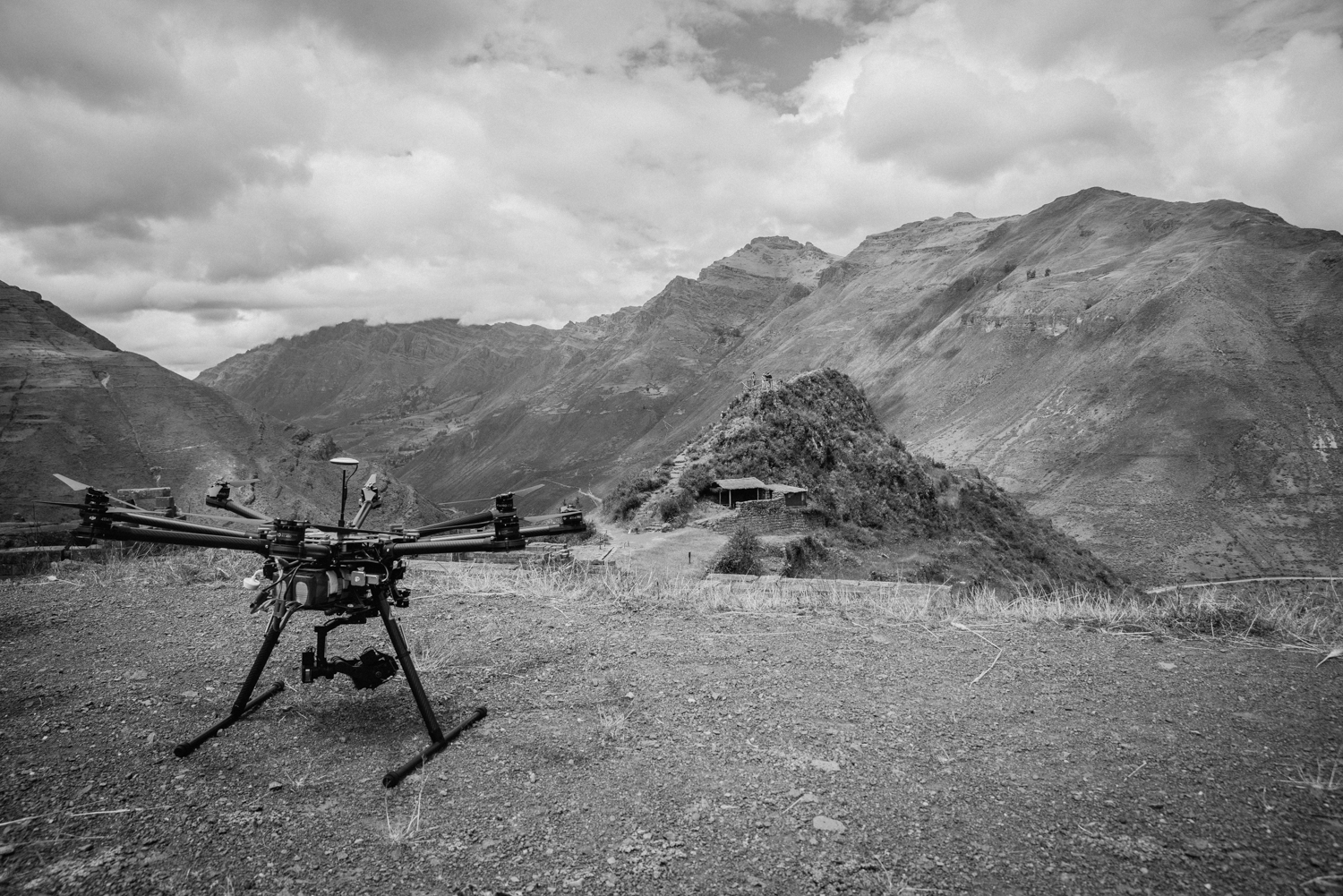 A DJI S1000 being used for archaeological surveying in Peru. Photo: Faine Greenwood