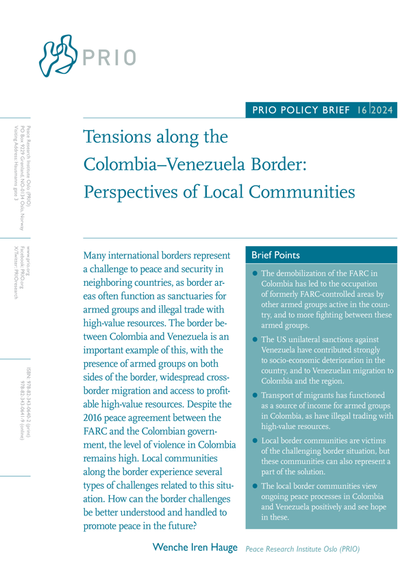 Cover - PRIO Policy Brief 16-2024. PRIO