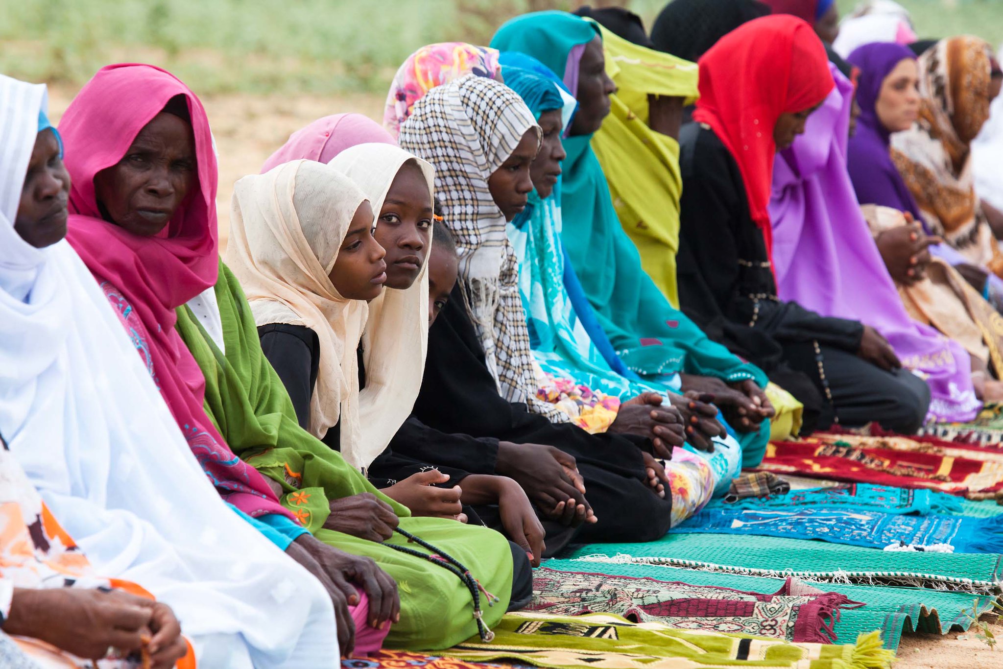 Sudanese muslims from El Fasher, North Darfur, attend the morning prayer at the outskirts of the city to celebrate the Eid ul-Fitr, the feast marking the end of the fast of Ramadan in 2012. Albert González Farran - UNAMID