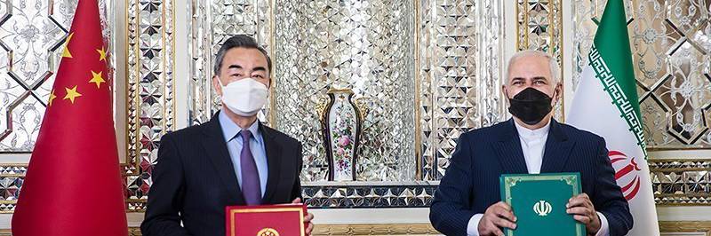 Iranian Foreign Minister Mohammad Javad Zarif and Chinese Foreign Minister Wang Yi signed a document on Iran–China 25-year Cooperation Program. Photo: Tasnim News Agency / CC BY 4.0