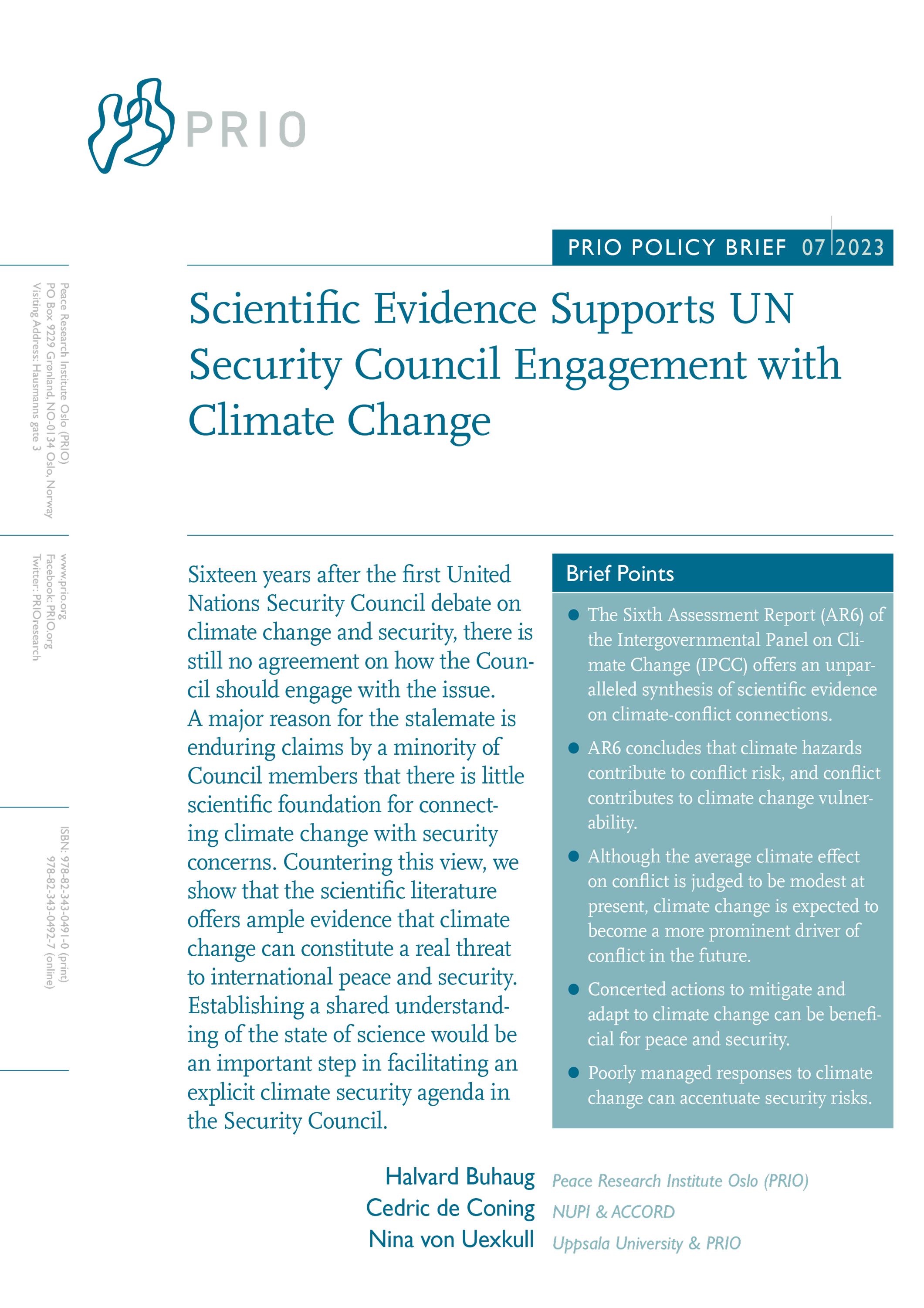 Front cover of publication