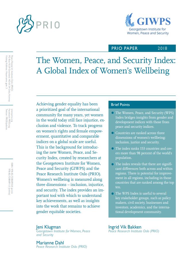 Front cover of publication. PRIO