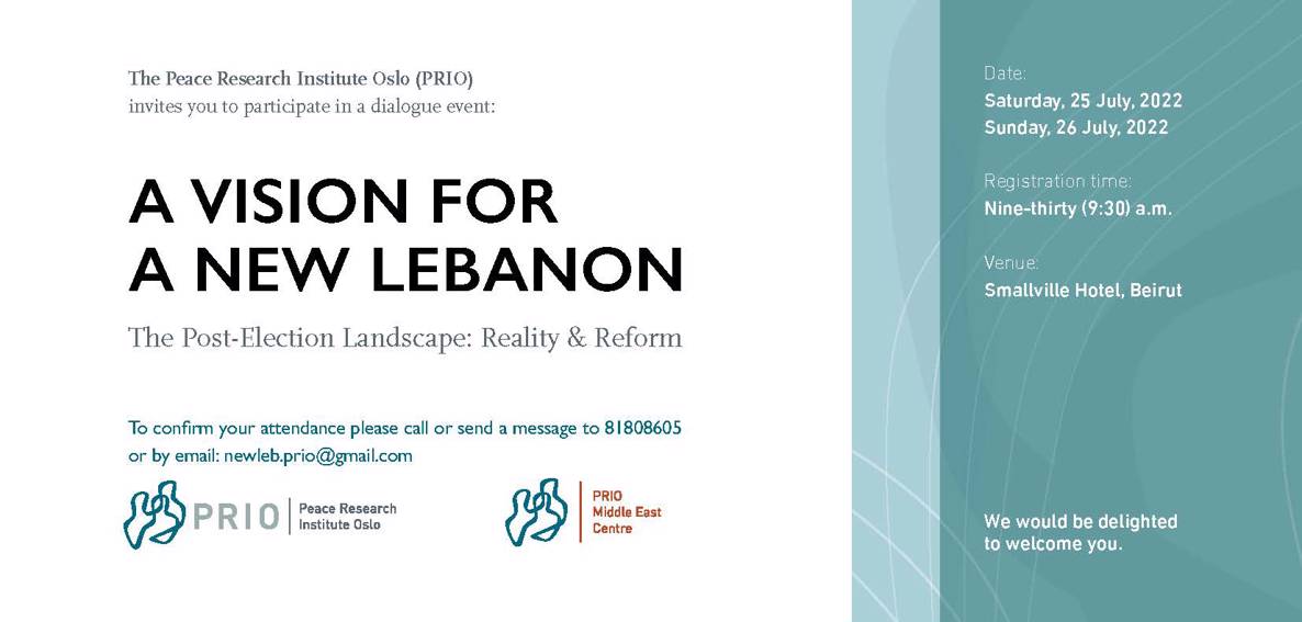 Invitation A Vision for A New Lebanon.