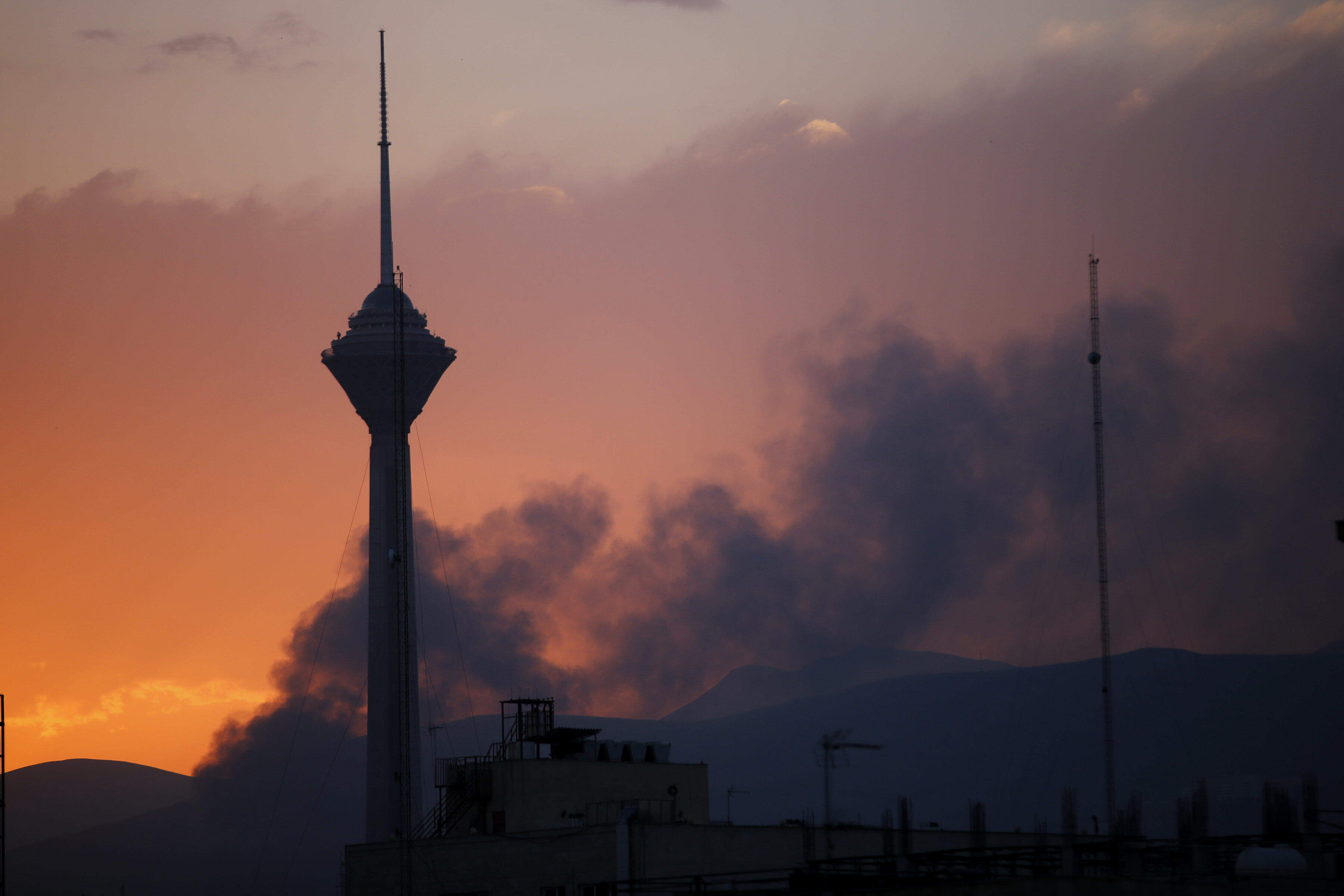 Israeli forces struck the Iranian state television building in Tehran, Iran on June 16, 2025. . Photo: Fatemeh Bahrami/Anadolu via Getty Images