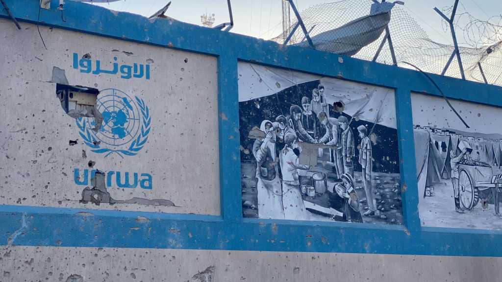 Destruction of UNRWA headquarters in Gaza. Photo: Getty Images