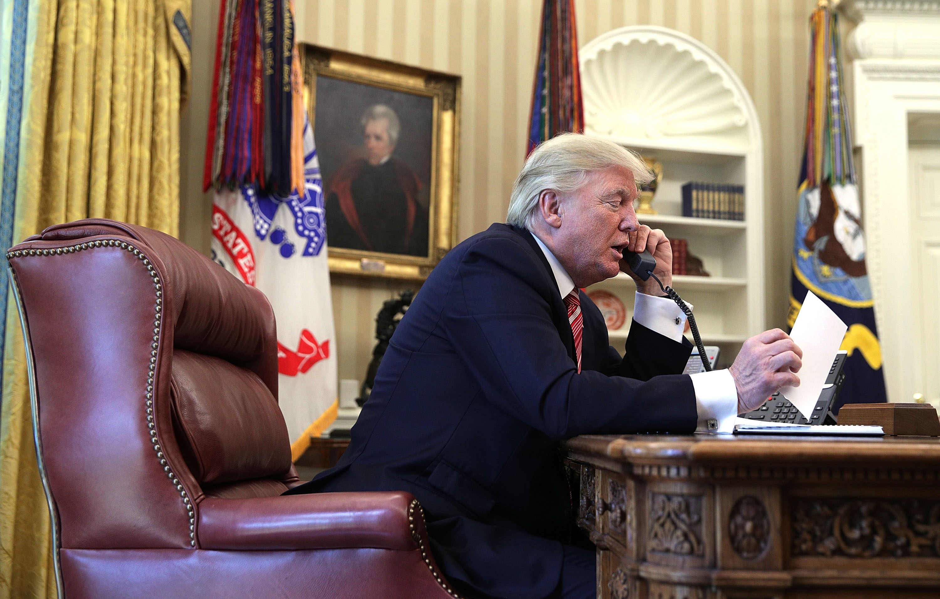 Putin had hoped to strengthen the positive momentum from the telephone conversation with Trump by meeting in person. Photo: Alex Wong/Getty Images