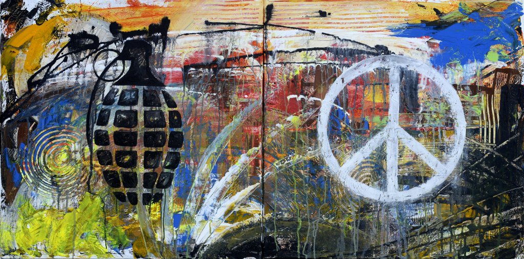 ‘War and Peace’. Via Wikimedia Commons. Photo credit: (U.S. Air Force art by Staff Sgt. Jamal D. Sutter/Released).