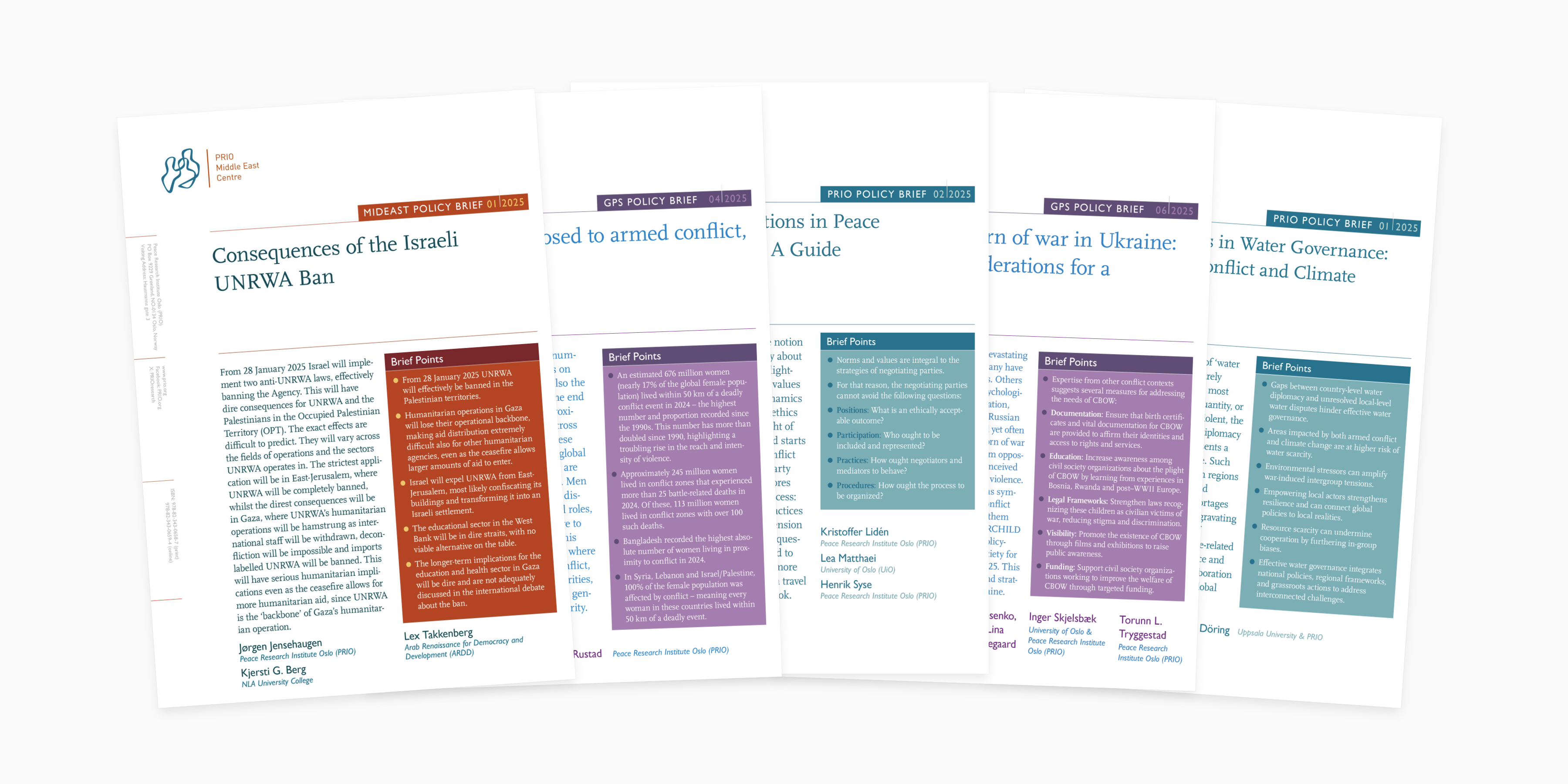 The top five most-read policy briefs in 2025. Illustration: PRIO