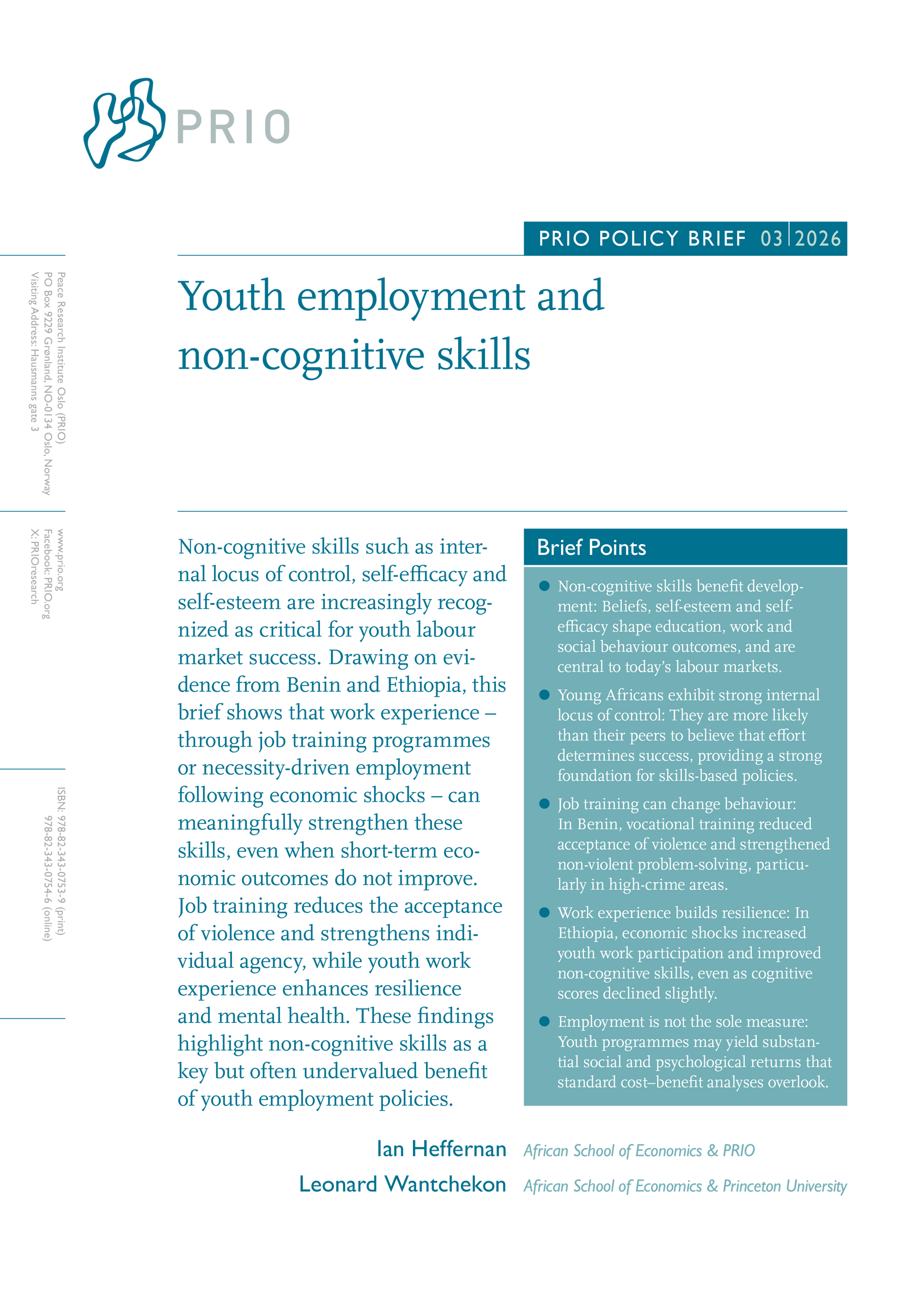 PRIO Policy Brief 3, 2026