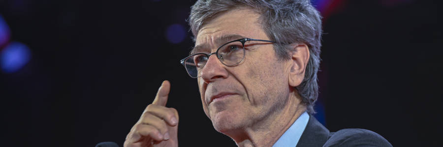 Jeffrey Sachs gave the PRIO Annual Peace Address in 2021. Photo: Horacio Villalobos / Getty Images
