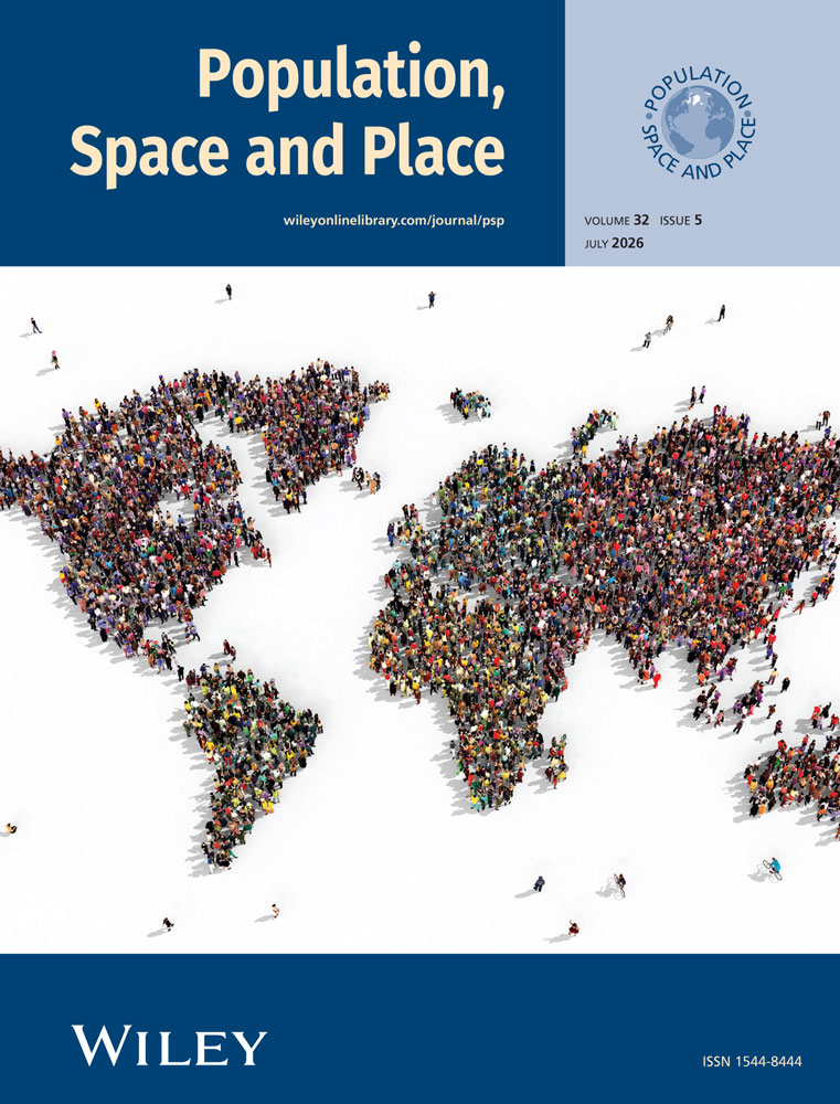 Population, Space and Place. Wiley