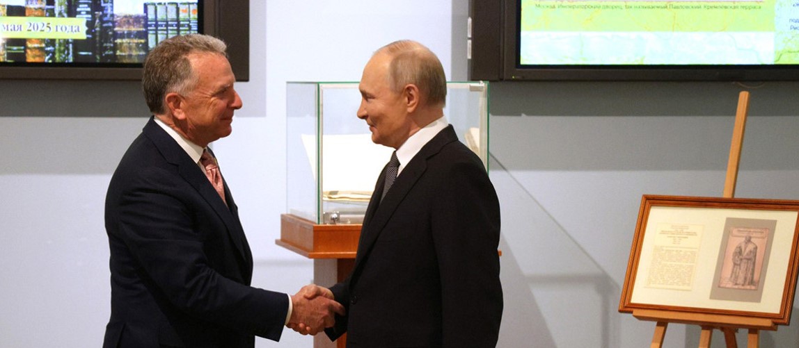 Steve Witkoff and Vladimir Putin in St Petersburg April 2025. Photo: kremlin.ru.