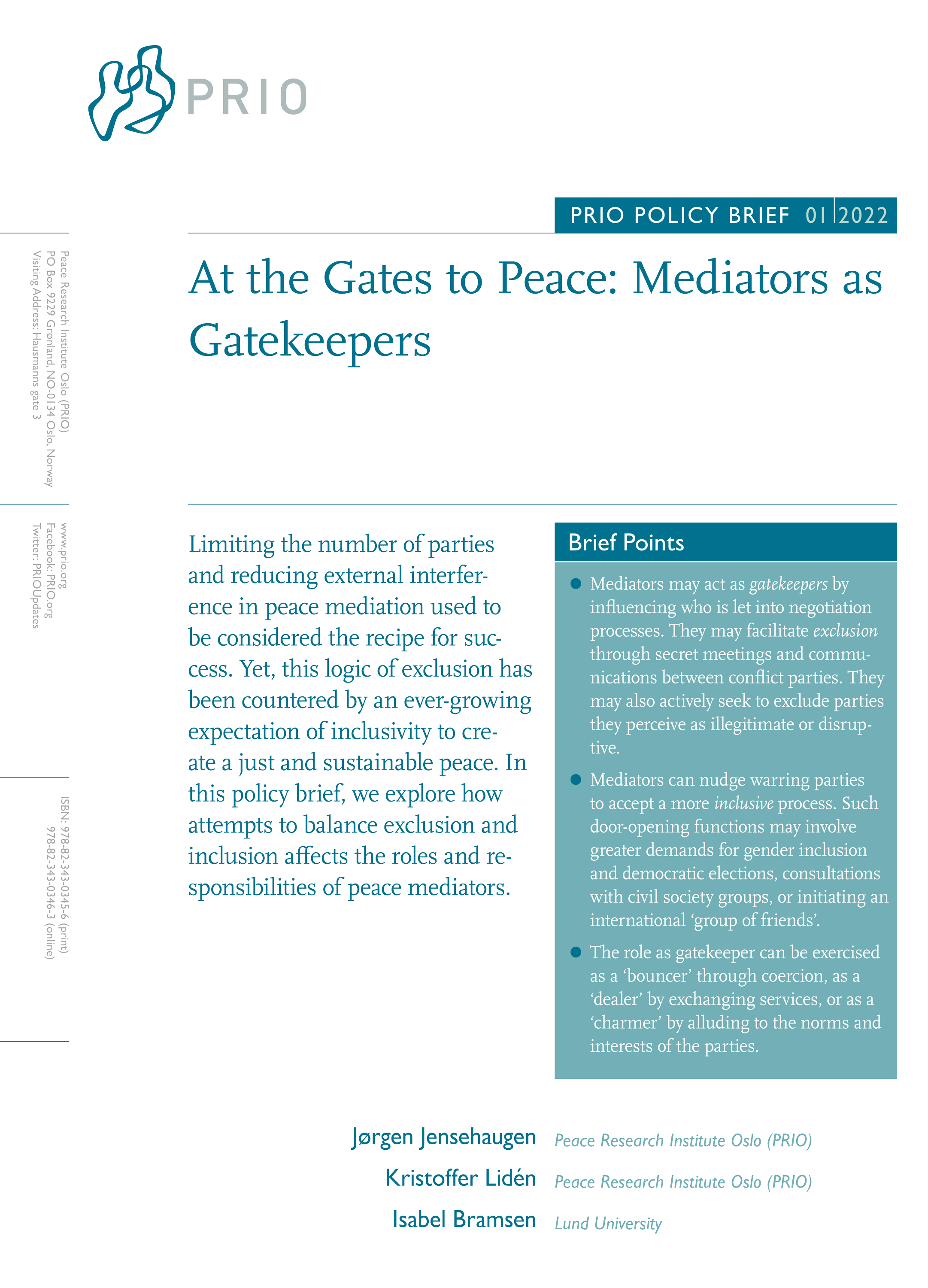 Front cover of publication