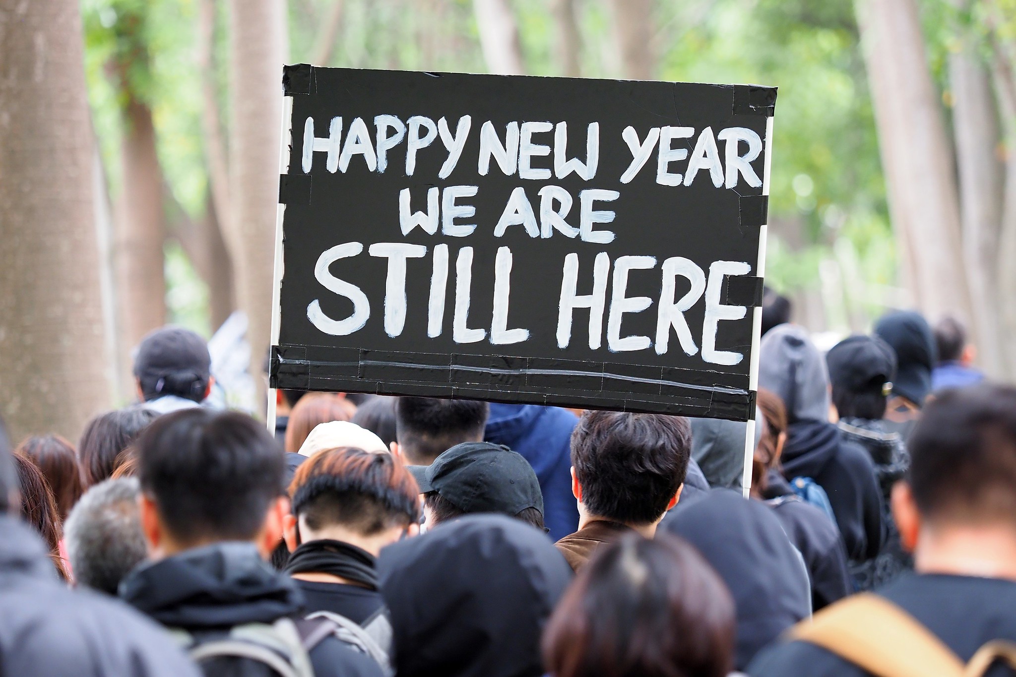 A Free Hong Kong protest in January 2020. Etan Liam via Flickr CC BY