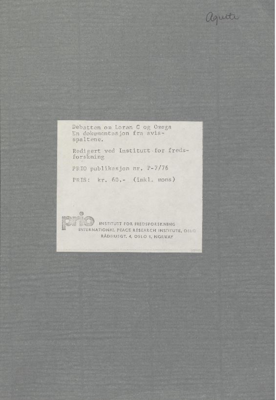 Front cover of publication