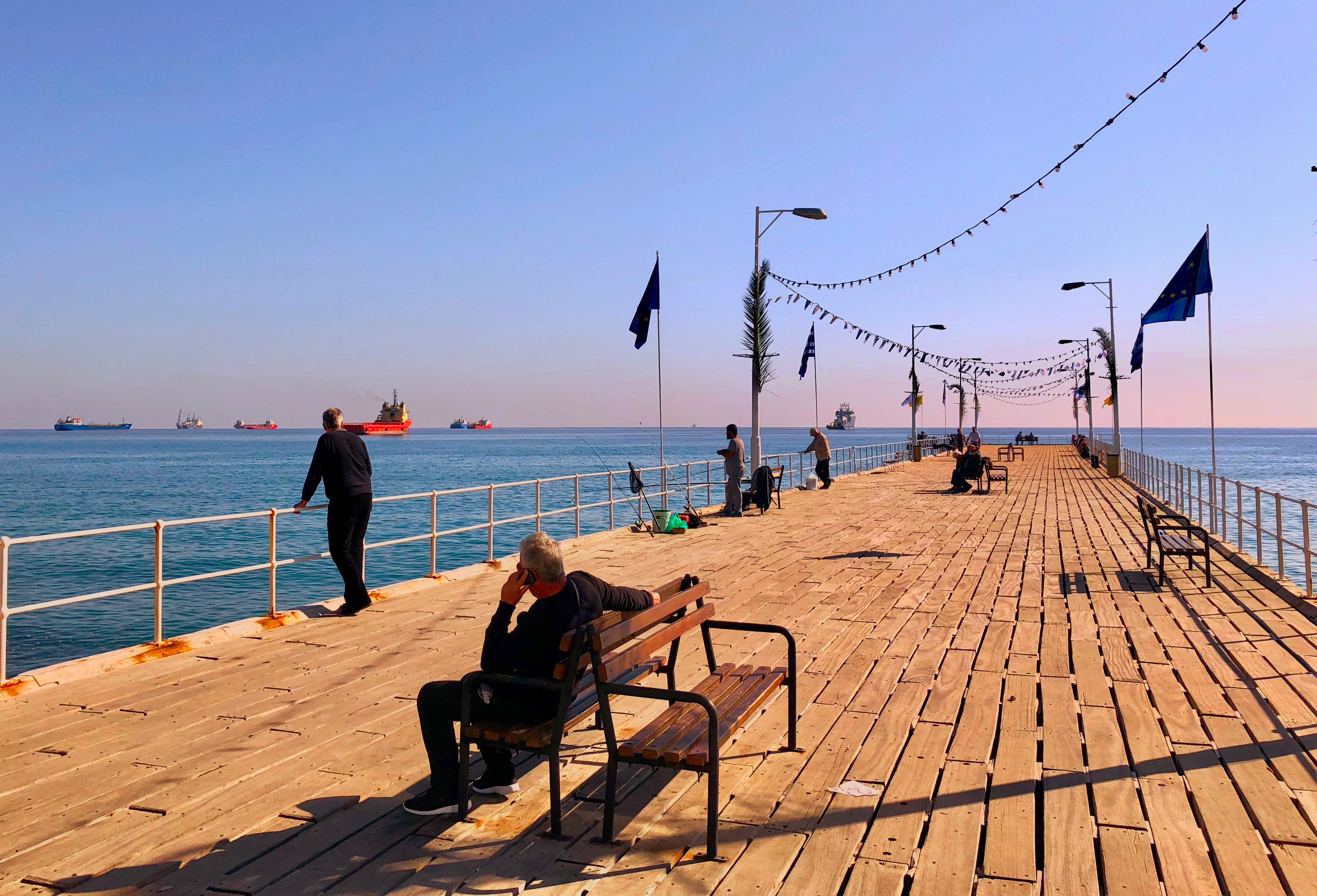 A warm afternoon at the Limassol Marina, in Cyprus. Andreas Komodromos