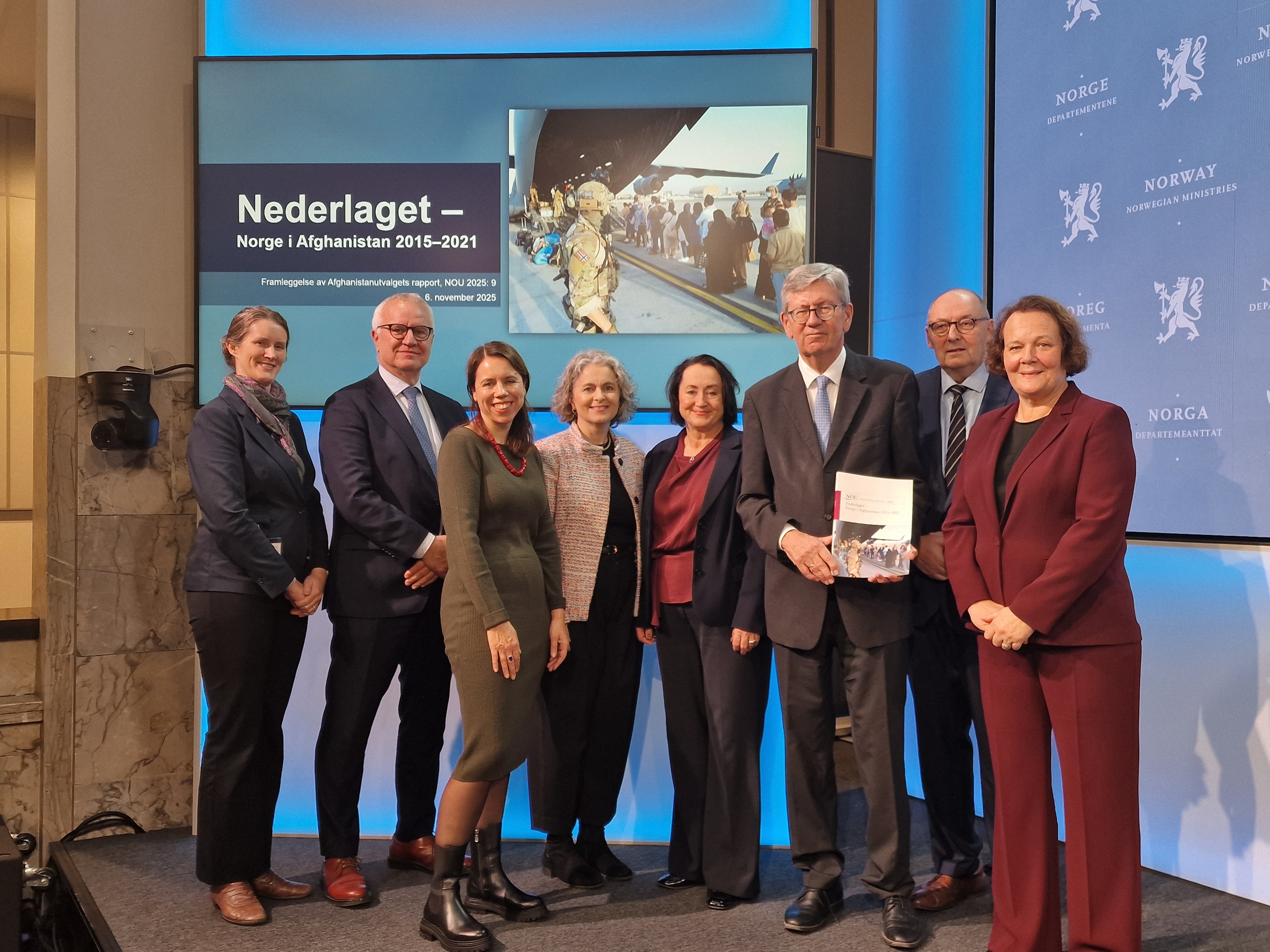 The Afghanistan Commission, who were tasked to assess Norway’s engagement in Afghanistan from 2015 to 2021. Photo: PRIO