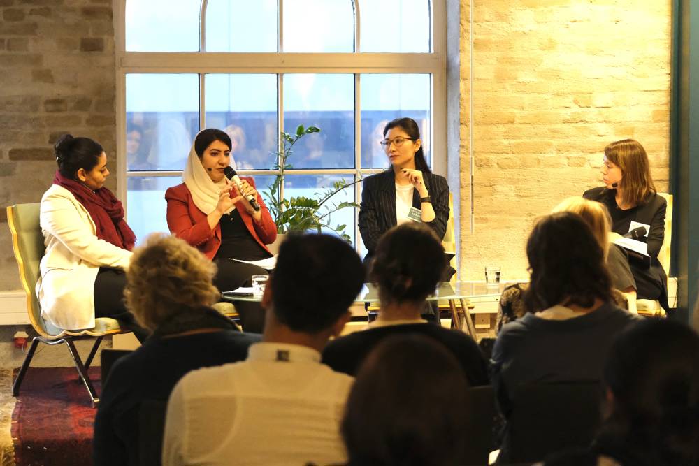 From the left: Payvand Seyedali, Madina Mahboobi, Fereshta Abbasi and Torunn Wimpelmann. 