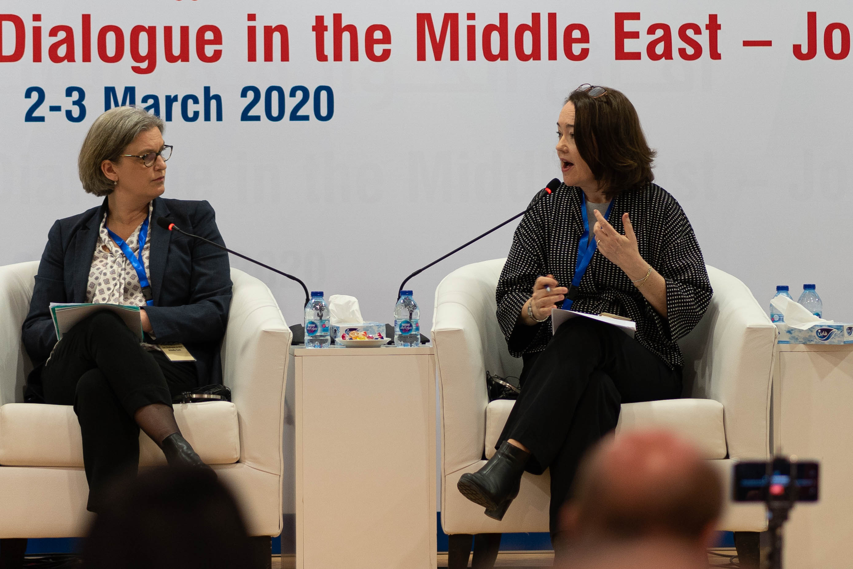 Inger Skjelsbæk and Pinar Tank.