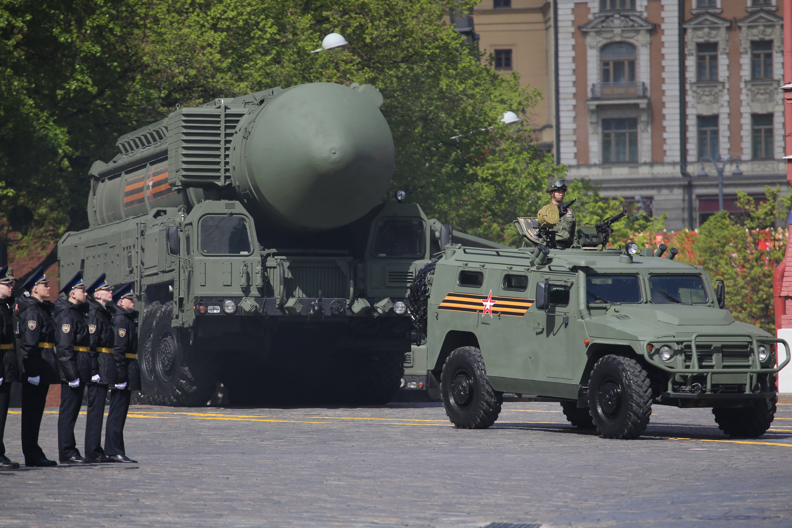 Russian RS-24 Yars nuclear missile complex (NATO reporting name: SS-29) paraded in the Red Square in 2024. Photo: Getty Images