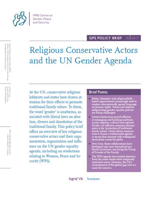 Baffle ader Uitdrukkelijk Religious Conservative Actors and the UN Gender Agenda – Peace Research  Institute Oslo
