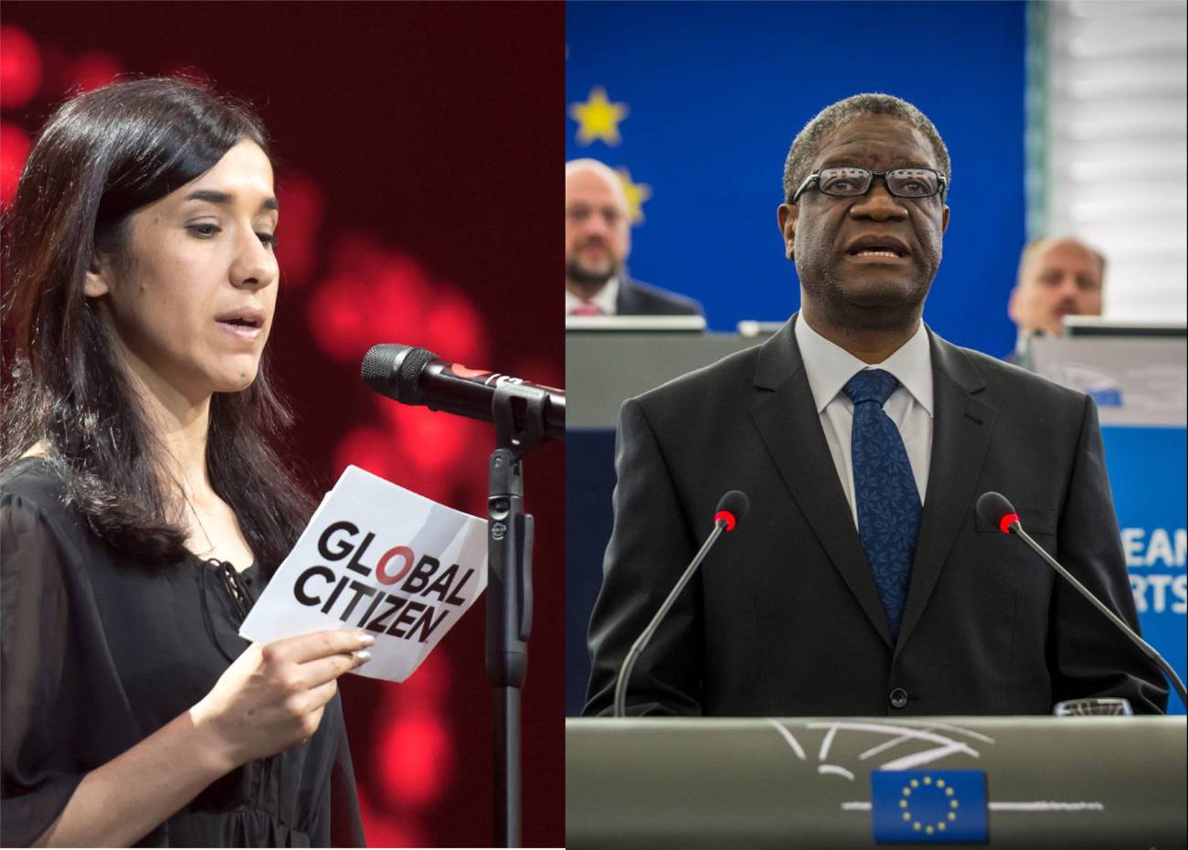 Nadia Murad and Denis Mukwege.