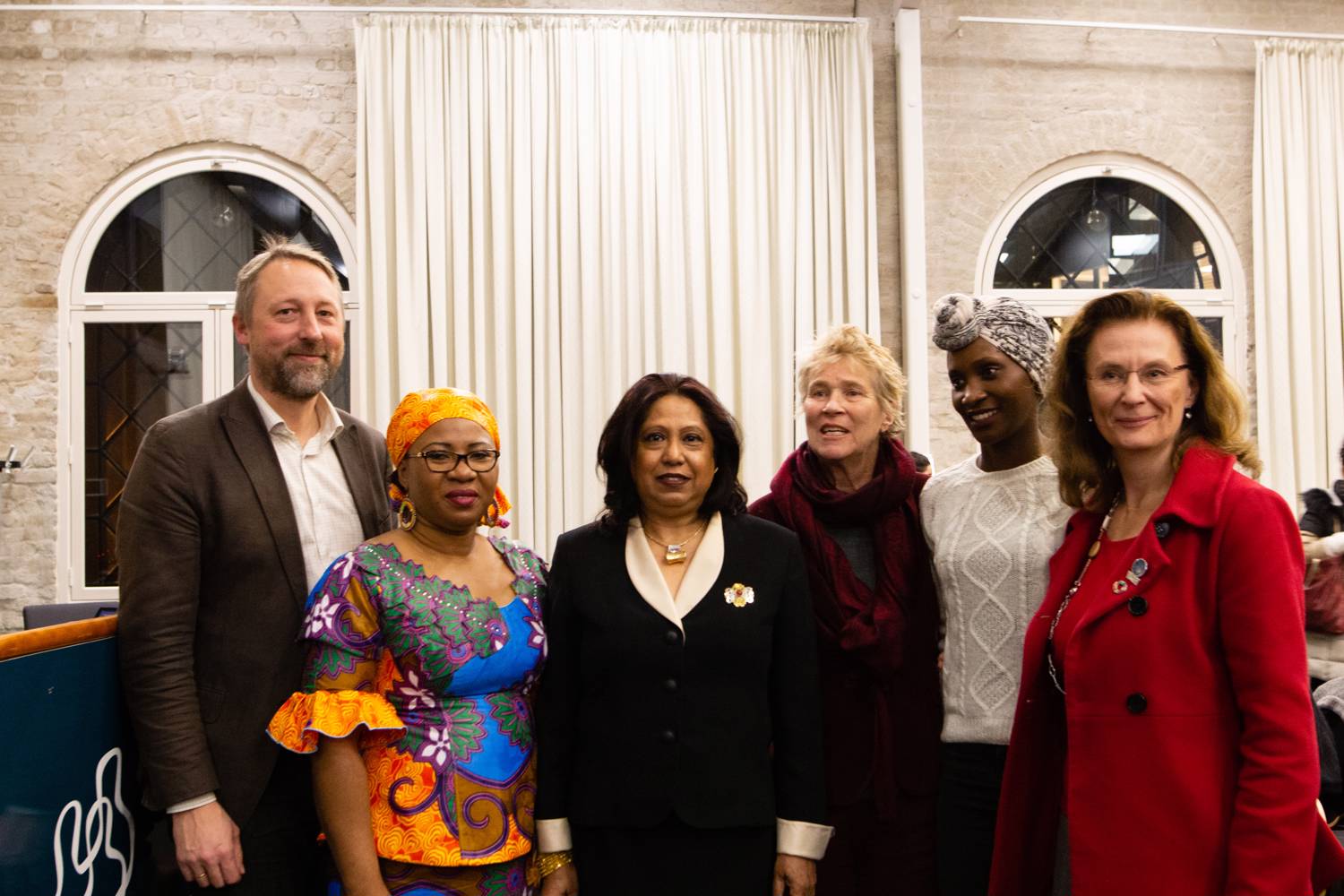 From right: Henrik Urdal, Christine Amisi, Pramila Patten, Johanne Sundby, Cynthia Wangamnati. Photo: Georgina Berry / PRIO